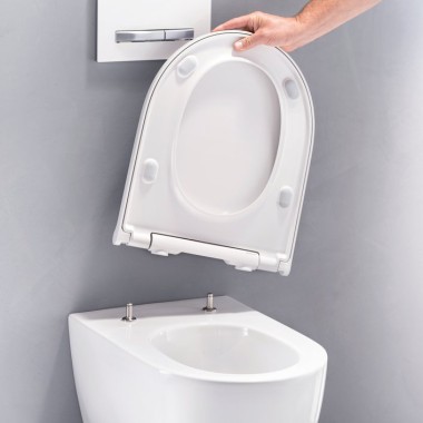 Geberit ONE WC mit abnehmbarem Deckel und Sitzring Geberit ONE WC mit abnehmbarem Deckel und Sitzring