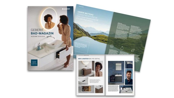 Cover des Geberit Badmagazins Cover des Geberit Badmagazins