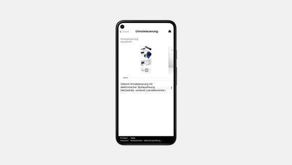 Produkterkenner für Urinalsteuerung - Ansicht des Tools Produkterkenner für Urinalsteuerung - Ansicht des Tools