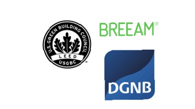 BREEAM, LEED e DGNB rappresentano i tre più importanti sistemi di certificazione per l'edilizia sostenibile a livello mondiale.