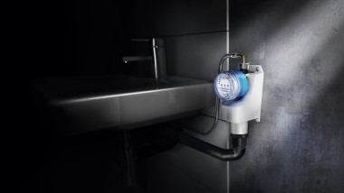Rinçage hygiénique Geberit HS01 pour un lavabo utilisé de manière intermittente (© Geberit)