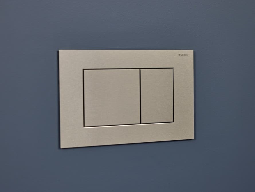 Geberit Sigma40, eckig, nickel gebürstet Geberit Sigma40, eckig, nickel gebürstet