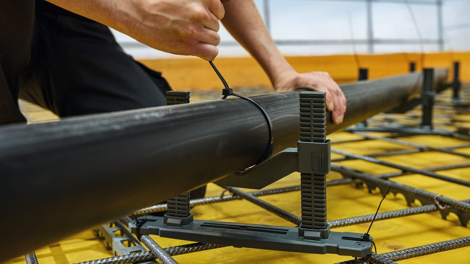 Leichte und universell einsetzbare Geberit Einlegerohrschelle Leichte und universell einsetzbare Geberit Einlegerohrschelle