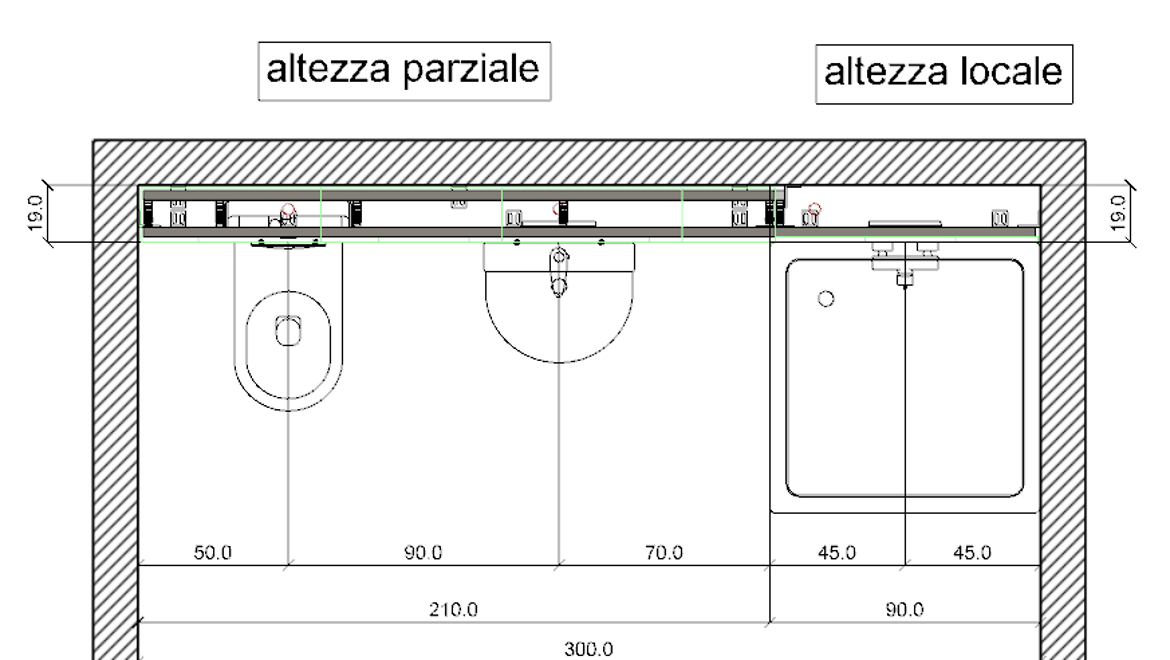 Piano di modello Geberit Duofix und GIS