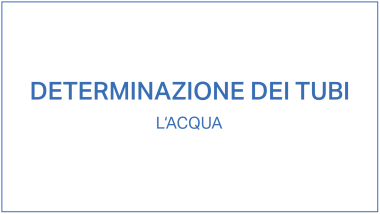 Determinazione del diametro dei tubi per l'acqua