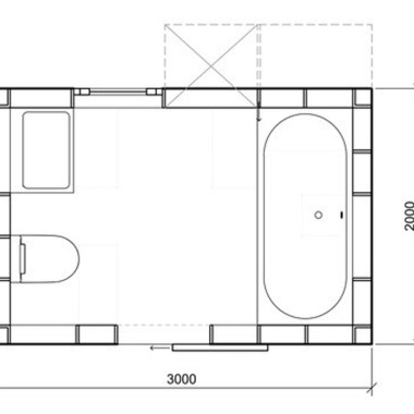 Plan de la salle de bain de Nimi Attanayake