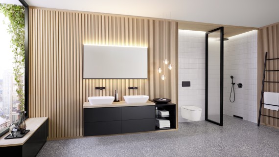 Serie da bagno Geberit ONE con specchio Option Plus