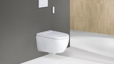 Geberit AquaClean Alba con placca di comando Sigma20