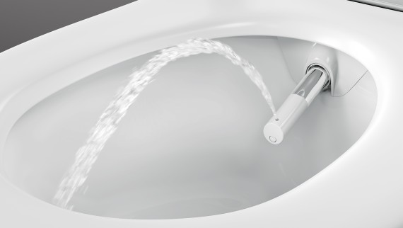 Geberit AquaClean Sela avec un jet de douchette WhirlSpray